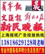 上海报纸广告发布中心 以产品相册为媒，开启广告发布新视界